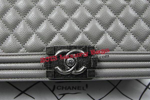 Boy Chanel Flap Shoulder Bag Original Cannage Pattern A67087 Grey Boy Chanel Flap Shoulder Bag Original Cannage Pattern A67087 Grey