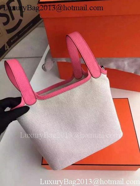 Hermes Picotin Lock 18cm Bag Canvas HPL8618T Pink Hermes Picotin Lock 18cm Bag Canvas HPL8618T Pink