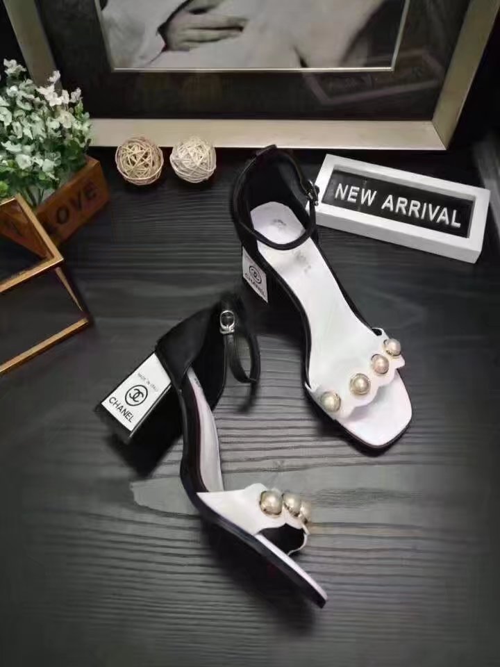 Chanel 60mm Sandal Leather CH2147 White Chanel 60mm Sandal Leather CH2147 White