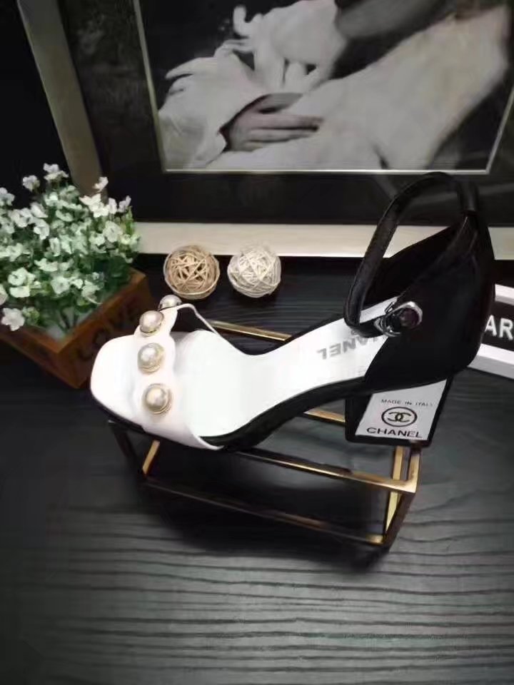 Chanel 60mm Sandal Leather CH2147 White Chanel 60mm Sandal Leather CH2147 White