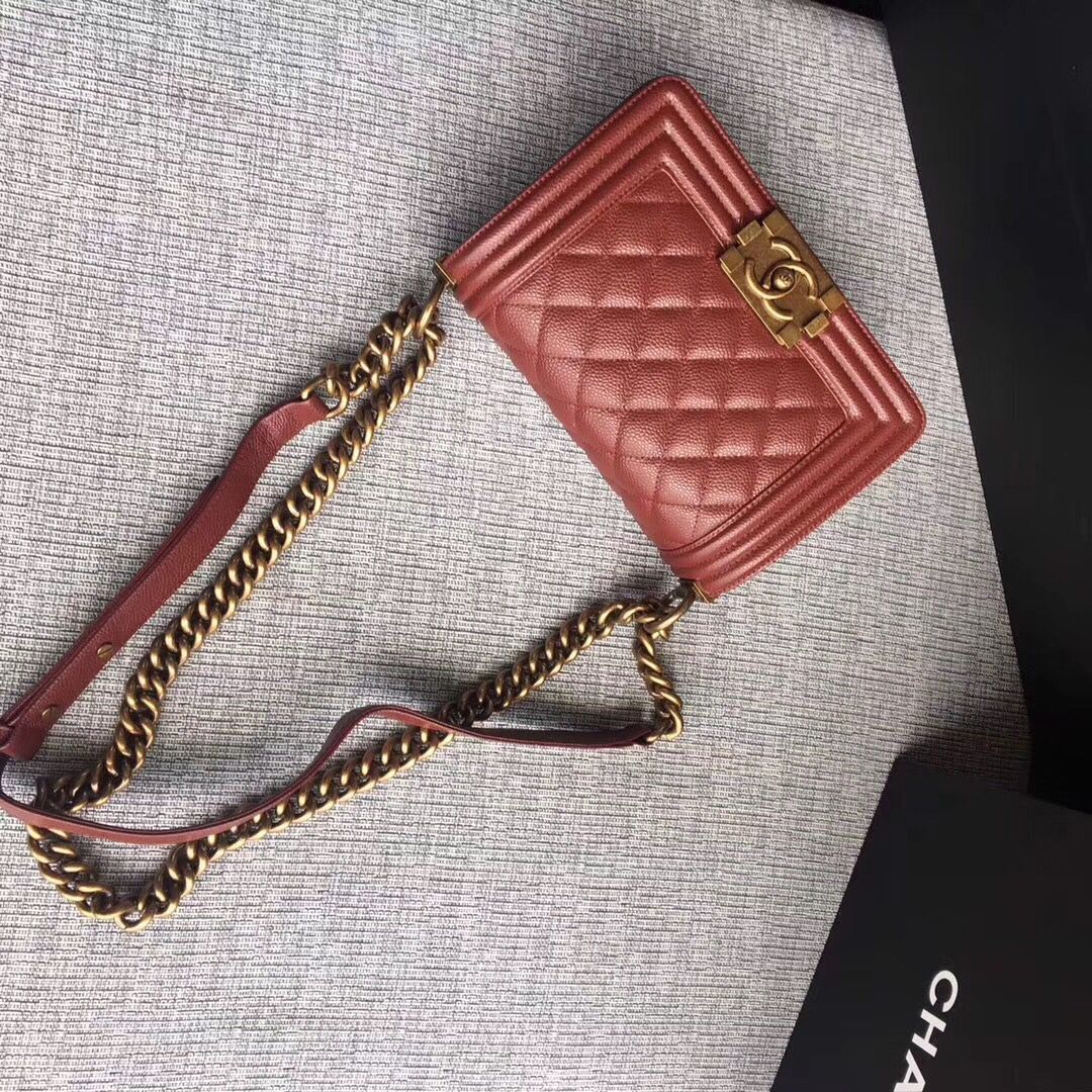 Boy Chanel Flap Bag Original Leather A67086 Red Boy Chanel Flap Bag Original Leather A67086 Red