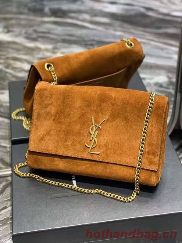 Yves Saint Laurent KATE MEDIUM REVERSIBLE IN SUEDE AND CROCODILE-EMBOSSED LEATHER 55380424
