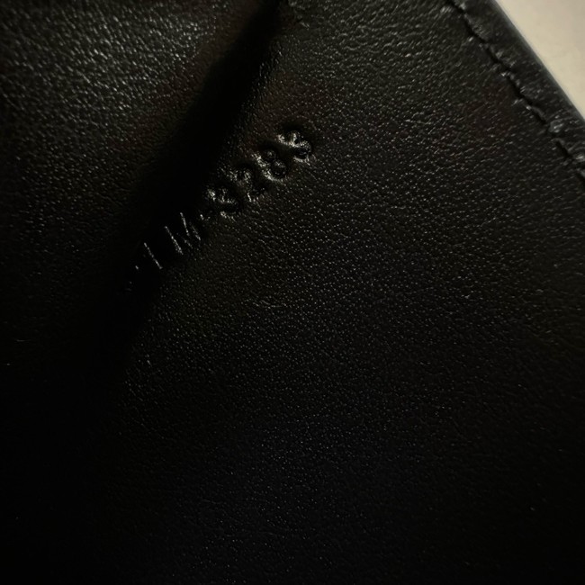 Celine SMALL FLAP WALLET TRIOMPHE IN SHINY CALFSKIN 10D783 black&gold