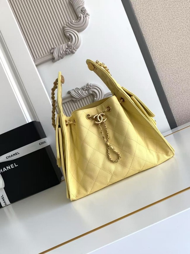 CHANEL 25 SMALL HANDBAG AS5293 Light Yellow