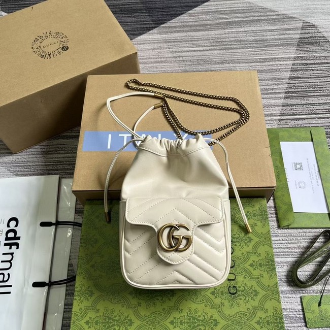 GUCCI GG MARMONT MINI SHOULDER BAG 746433 white