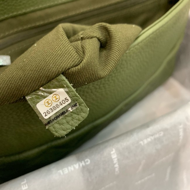 Chanel Grained Calfskin Shoulder Bag AS8095 green