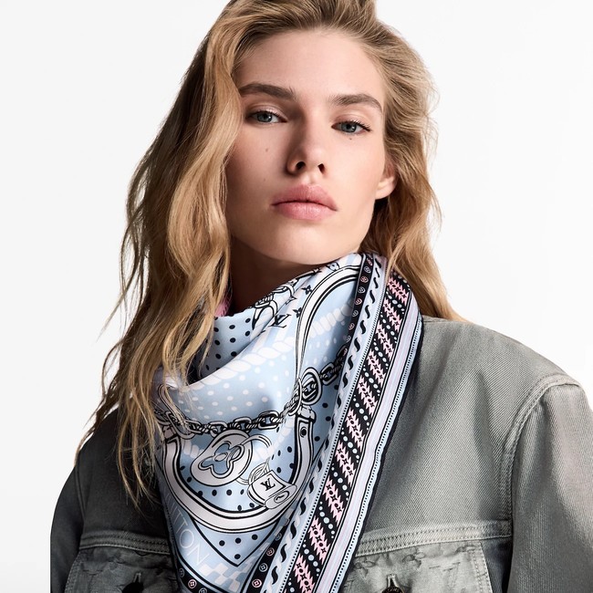 Louis Vuitton Square Scarf Silk Jacquard XT276