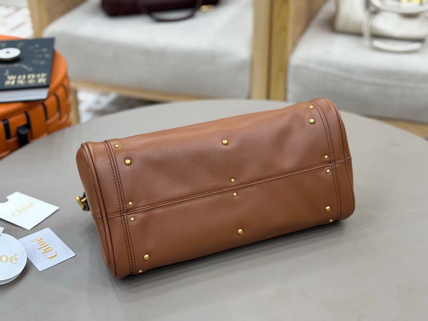Chloe Original Leather Handle Bag C63202 Brown