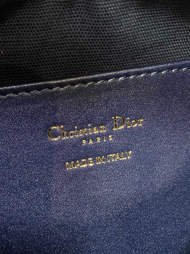 30 Montaigne Diorling Mini Bag with Chain Dior Oblique Jacquard S4309U Blue