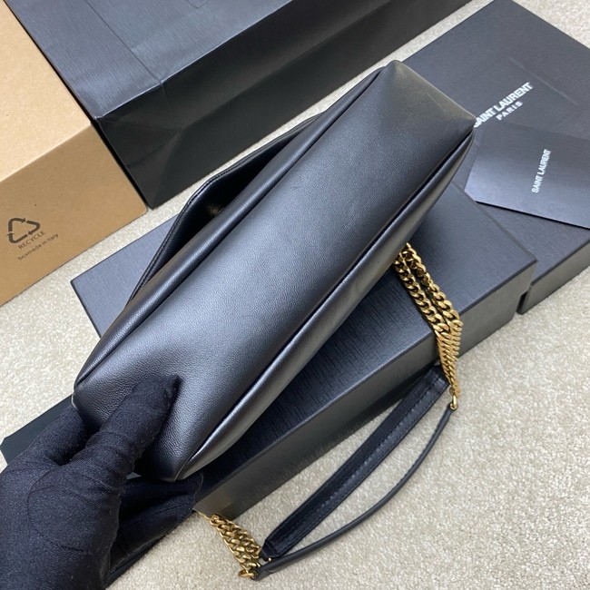 Saint Laurent CALYPSO small in plunged lambskin 734153 black