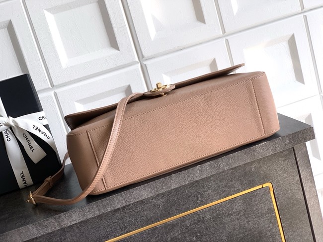 CHANEL Maxi Classic Handbag AS58601 Apricot