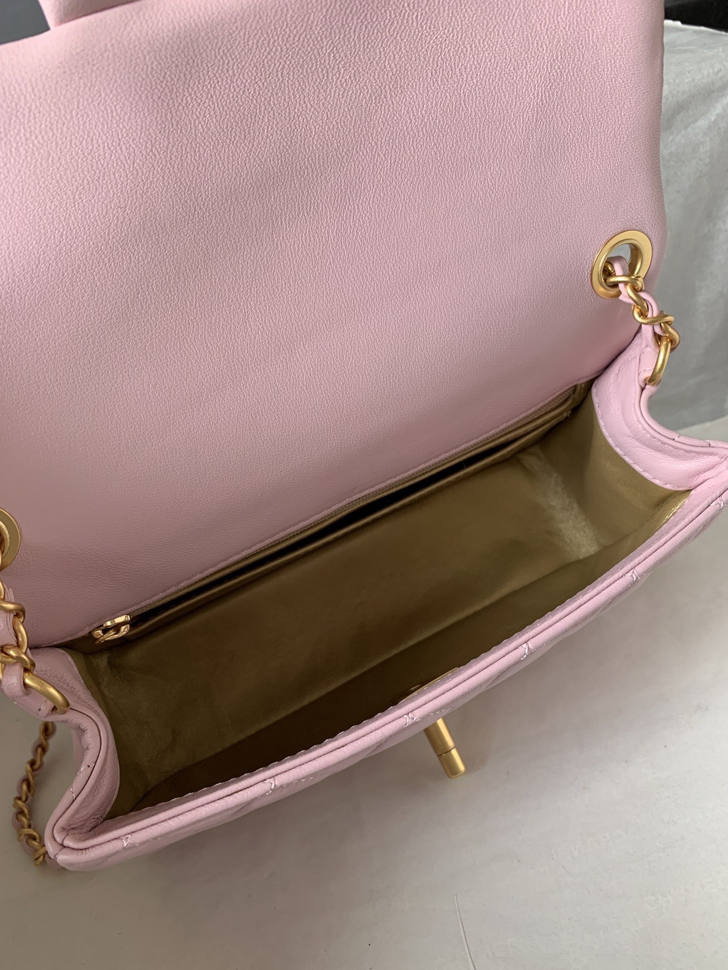 Chanel MINI Flap Bag Original Sheepskin Leather AS1787 Light Pink