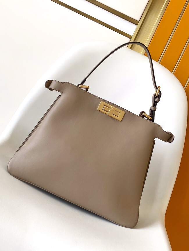 FENDI Way Medium Cowhide Bag 8BN367 light gray