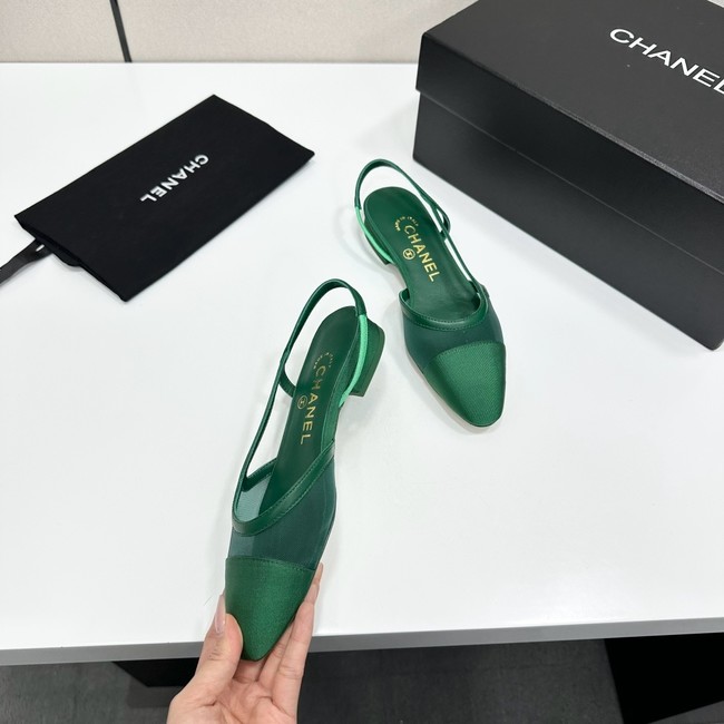 Chanel Slingbacks Mesh & Grosgrain 66938-1