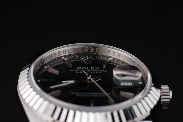 Rolex Datejust Silver&Black Stainless Steel Watch-RD2411 Rolex Datejust Silver&Black Stainless Steel Watch-RD2411